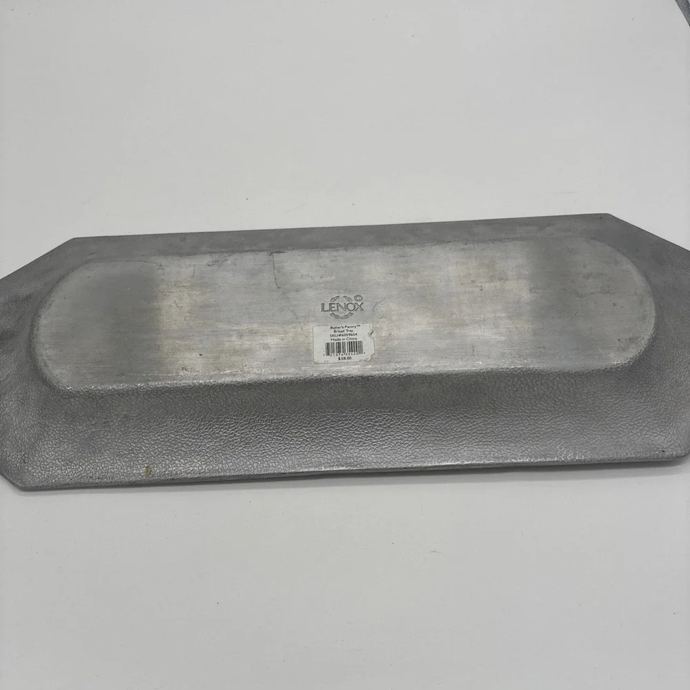Lenox Butler's Pantry Bread Tray. Silver 18 X 8